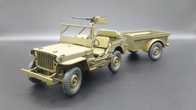 Fine Molds 82002 U.S. Army 1/4-ton 4x4 Truck w/ Trailer 1/20