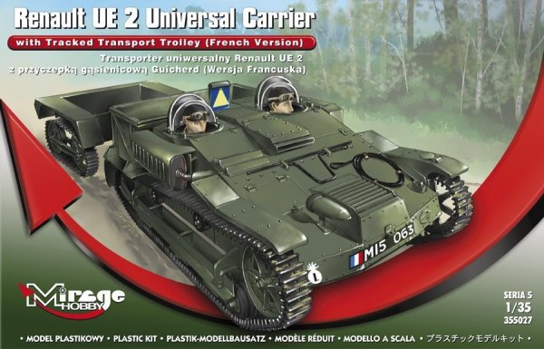 Mirage Hobby 355027 Transporter uniwersalny Renault UE 2 z przyczepką gąsienicową Guicherd -Wersja Francuska 1:35