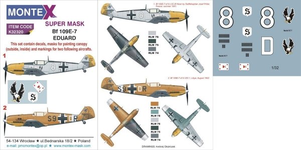 Montex K32320 Bf 109E-7 1/32