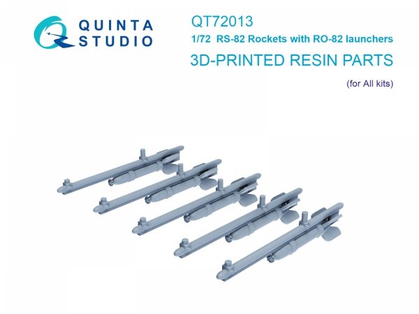 Quinta Studio QT72013 RS-82 Rockets with RO-82 launchers, 10 pcs (all kits) 1/72