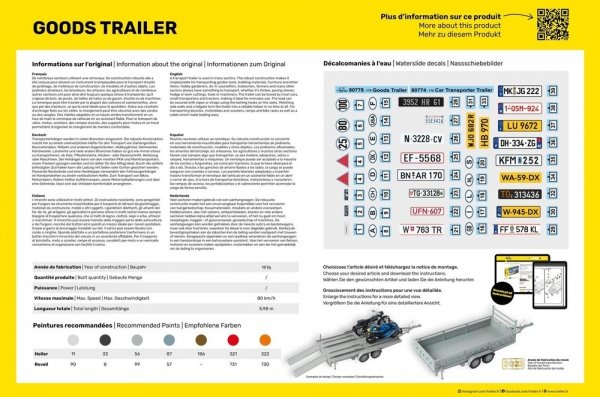 Heller 56778 STARTER KIT Goods Trailer 1/24