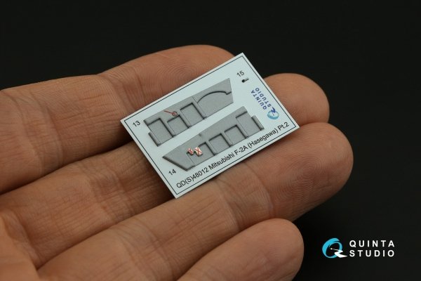 Quinta Studio QDS-48012 Mitsubishi F-2A 3D-Printed coloured Interior on decal paper (Hasegawa) (small version) 1/48