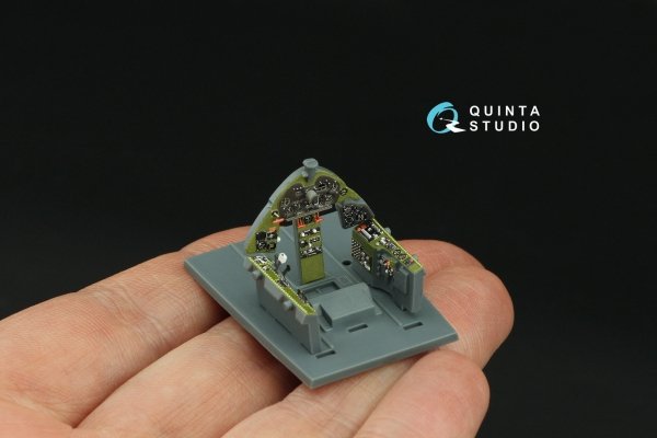 Quinta Studio QD48413 F6F-3E/N Hellcat 3D-Printed &amp; coloured Interior on decal paper (Eduard) 1/48
