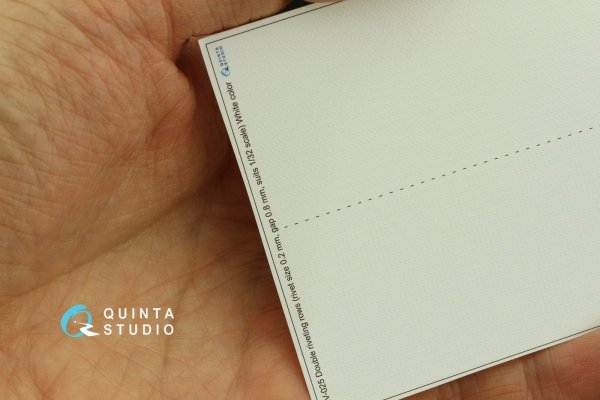 Quinta Studio QRV-025 Double riveting rows (rivet size 0.20 mm, gap 0.8 mm, suits 1/32 scale), White color, total length 5,8 m/19 ft