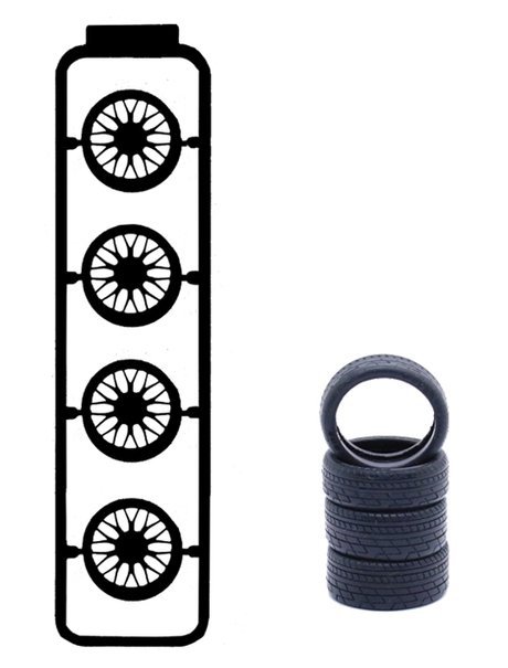 Fujimi 193601 Wheel 19 BBS Wheel 20 inch 1/24