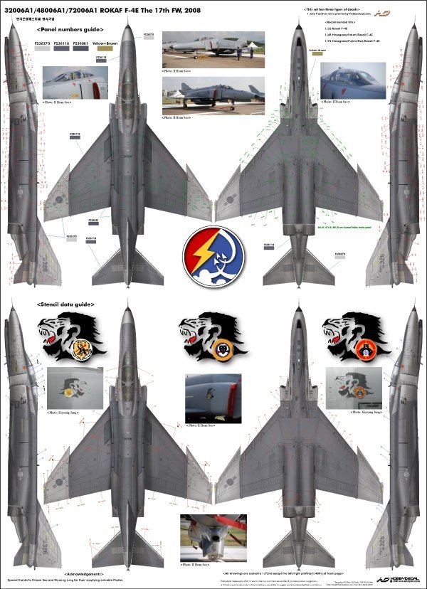 HobbyDecal AL48006V1 ROKAF F-4E The 17th FW, 2008 1/48