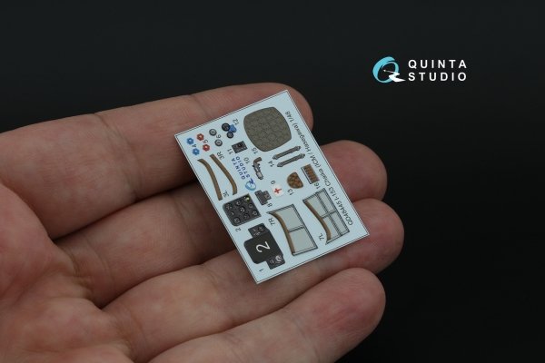 Quinta Studio QD48445 I-153 3D-Printed coloured Interior on decal paper (ICM/Hasegawa) 1/48