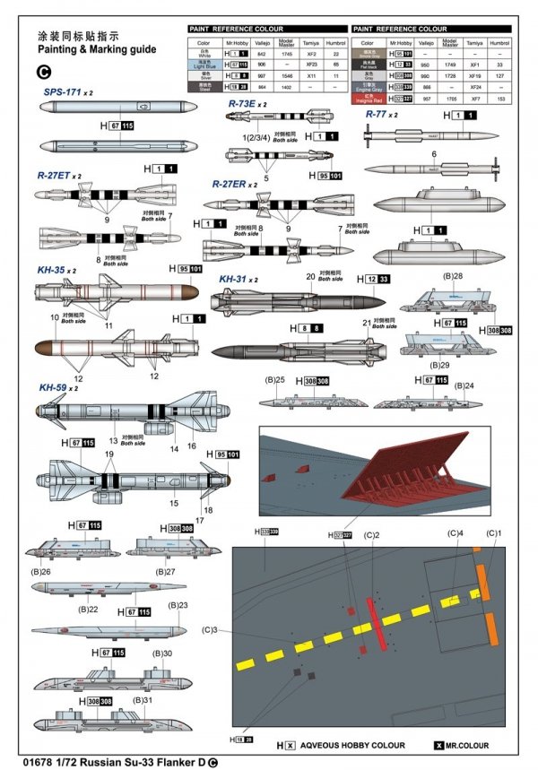 Trumpeter 01678 Russian Su-33 Flanker D 1/72