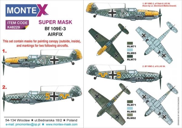 Montex K48229 Bf 109E-3 1/48