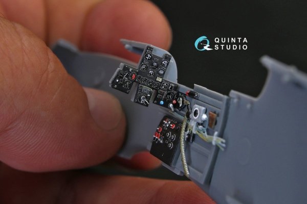 Quinta Studio QD48140 Ki-61-I 3D-Printed &amp; coloured Interior on decal paper (for Hasegawa kit) 1/48