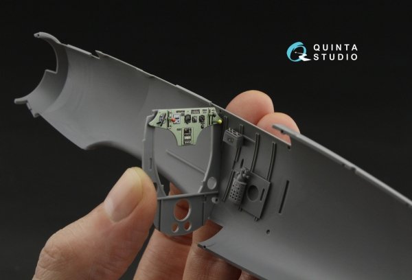 Quinta Studio QD32268 Hs 123A-1 early 3D-Printed &amp; coloured Interior on decal paper (ICM) 1/32
