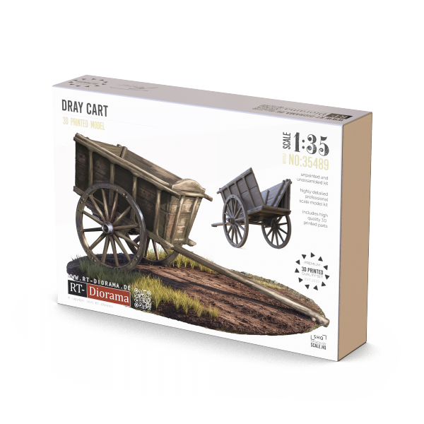 RT-Diorama 35489 Dray Cart SHQ - 3D Printed Model 1/35