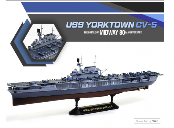 Academy 14229 USS Yorktown CV-5 (Released Mar,2022) 1/700