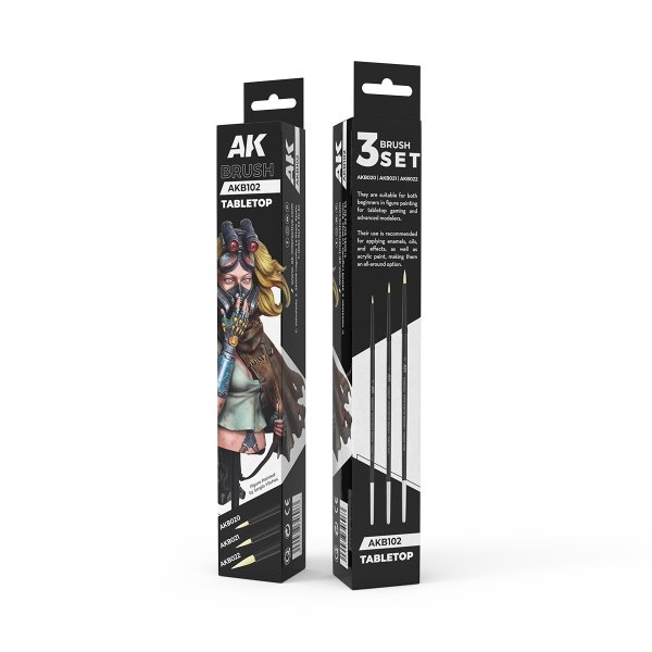 AK Interactive AKB102 TABLETOP SYNTETHIC BRUSHES SET