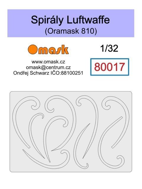 Omask 80017 Spirals Luftwaffe (Oramask 810 foil) 1/32