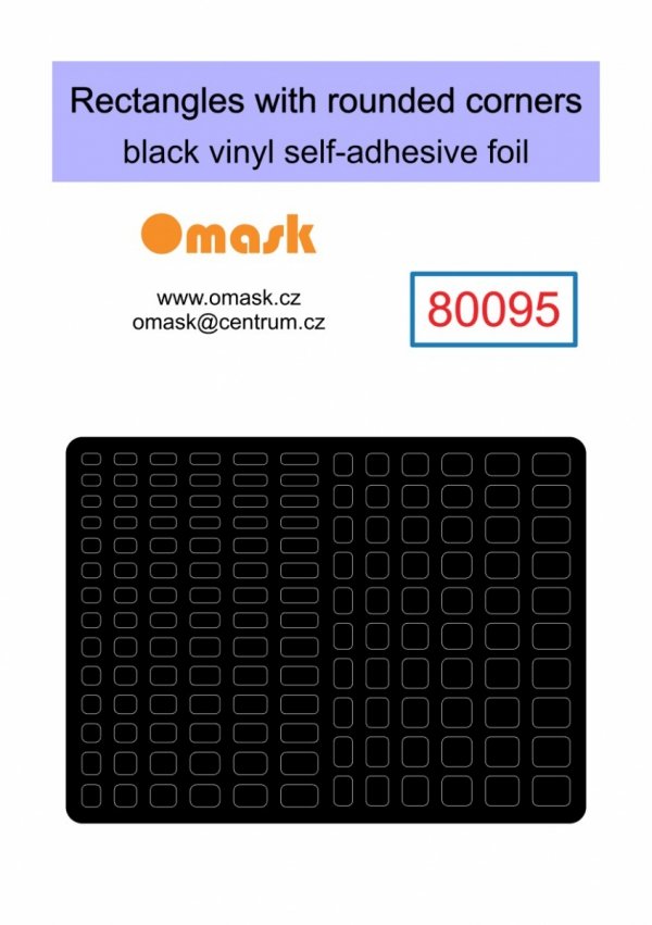 Omask X8001 Universal set 1 - black vinyl foil (80092, 80093, 80094, 80095, 80096)