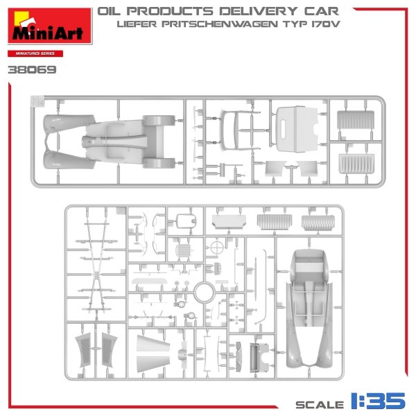 MiniArt 38069 OIL PRODUCTS DELIVERY CAR, LIEFER PRITSCHENWAGEN TYP 170V 1/35