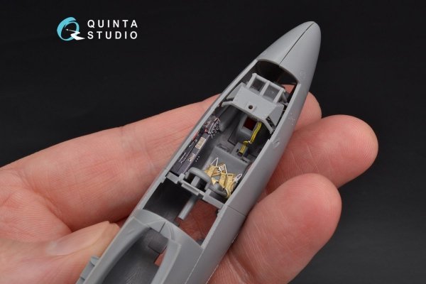 Quinta Studio QD48106 He-162 3D-Printed &amp; coloured Interior on decal paper (for Tamiya kit) 1/48