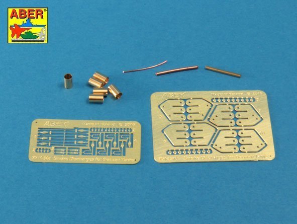 Aber R-34 Smoke Discharges for German Tanks like Tiger I, Panther A/D, Panzer IIIL, Panzer IVG, Luchs, Puma (1:35)