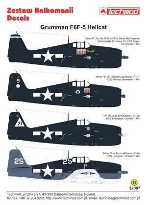 Techmod 32007 - Grumman F6F-5 Hellcat (1:32)