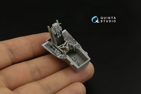Quinta Studio QD48400 F-16C block 25 3D-Printed &amp; coloured Interior on decal paper (Kinetic 2022 tool) 1/48