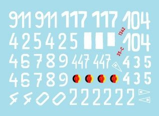 Star Decals 35-C1342 DDR - NVA 1. Numbers &amp; insignia of the East German Nationale Volksarmee 1/35