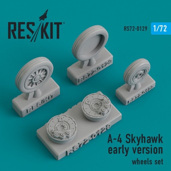 RESKIT RS72-0129 A-4 &quot;SKYHAWK&quot; EARLY VERSION WHEELS SET 1/72