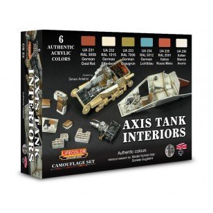 Lifecolor CS22 Acrylic paint set Axis interior tanks 6x22ml