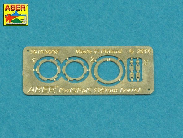 Aber 35L-231 10,5cm KwK L/70 barrel with double baffle muzzle brake for German Pz.Kpfw. VII Lowe 1/35 1/35