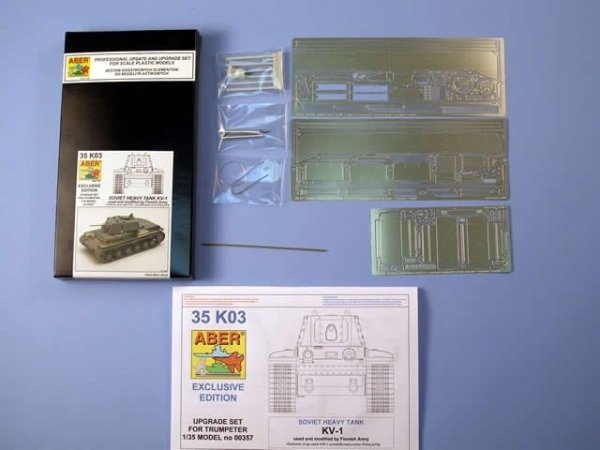 Aber 35K03 Soviet heavy tank KV-1 used and modified by finnish army (1:35)