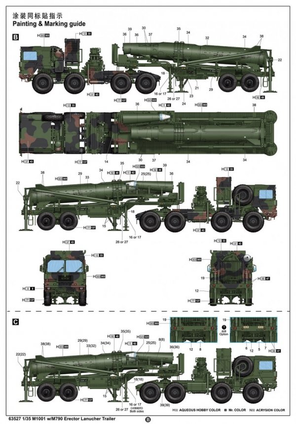 I Love Kit 63527 M1001 W/M790 Erector Lanucher Trailer 1/35