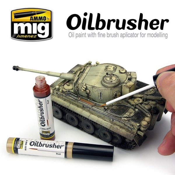 AMMO of Mig Jimenez 3503 Oilbrusher RED - farba olejna z pędzelkiem