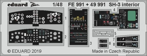 Eduard 49991 SH-3 interior 1/48 HASEGAWA