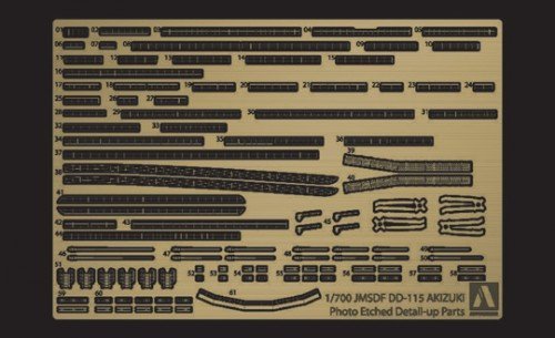 Aoshima 00815 JMSDF Japanese Defense Ship DD-115 AKIZUKI Photo Etched Parts 1:700