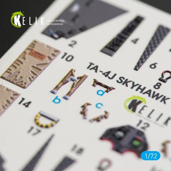 KELIK K72018 TA-4J &quot;SKYHAWK&quot; INTERIOR 3D DECALS FOR FUJIMI/HOBBY 2000 KIT 1/72