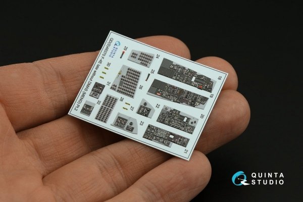 Quinta Studio QD48370 F-4E late without DMAS 3D-Printed &amp; coloured Interior on decal paper (Meng) 1/48