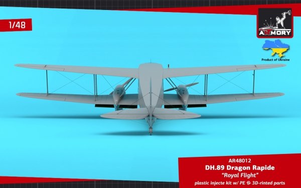 Armory Models 48012 DH.89 Dragon Rapide, Short-Haul Airliner – “Royal Flight” 1/48