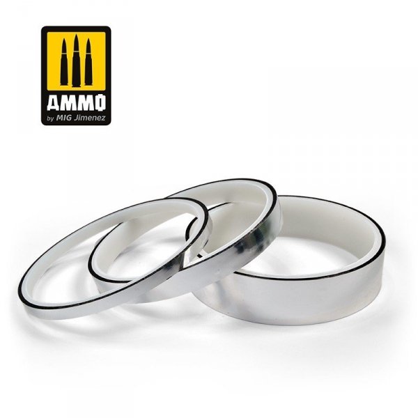 Ammo of Mig 8252 CHROME TAPE 5 mm x 10 m (0.19 in x 32.8 ft)