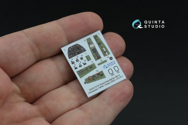 Quinta Studio QD72197 Bristol Beaufighter Mk.VI 3D-Printed &amp; coloured Interior on decal paper (Hasegawa/MPM/Hobby2000) 1/72