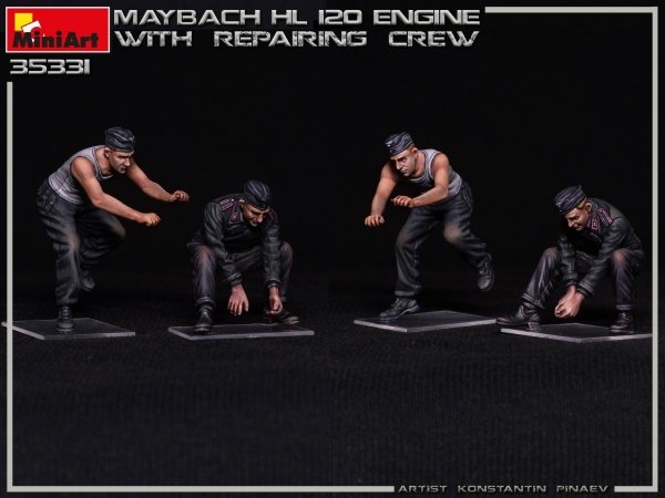 Miniart 35331 MAYBACH HL 120 ENGINE FOR PANZER III/IV FAMILY WITH REPAIR CREW 1/35