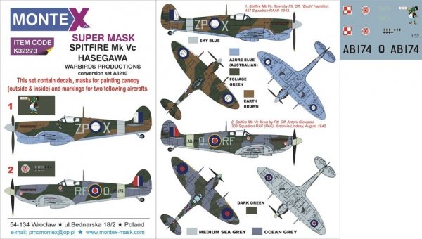 Montex K32273 SPITFIRE Mk Vc 1/32