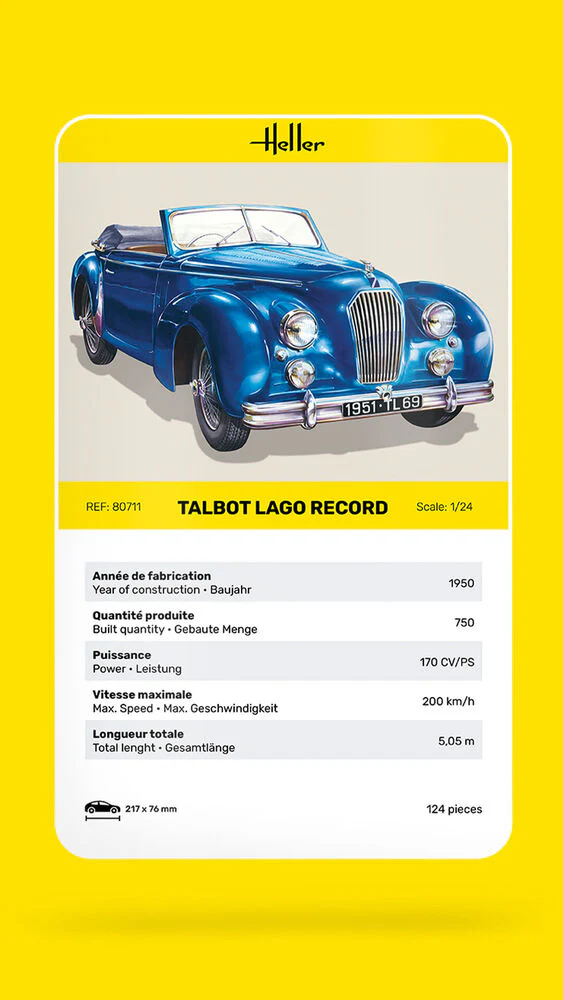 Heller 80711 Talbot Lago Record 1/24