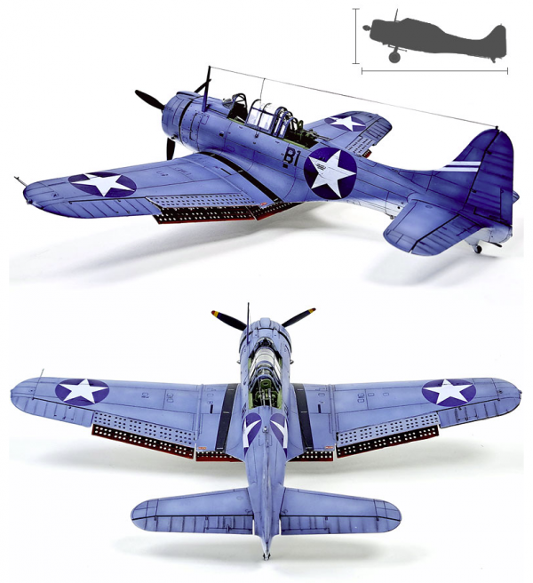 Academy 12345 USN SBD-3 &quot;Battle of Midway&quot; 1/48