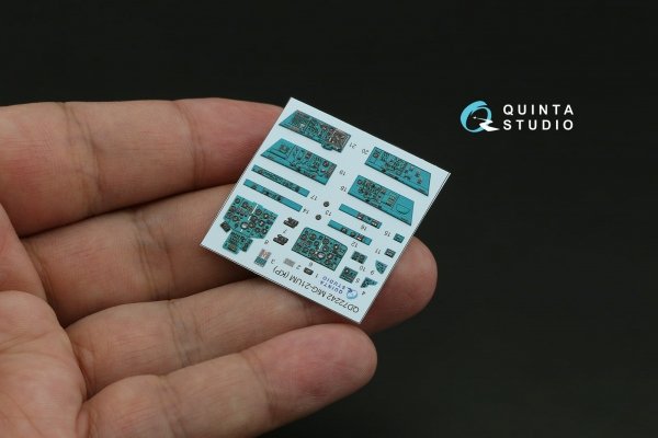 Quinta Studio QD+72242 MiG-21UM 3D-Printed &amp; coloured Interior on decal paper ( KP )( with 3D-printed resin parts ) 1/72
