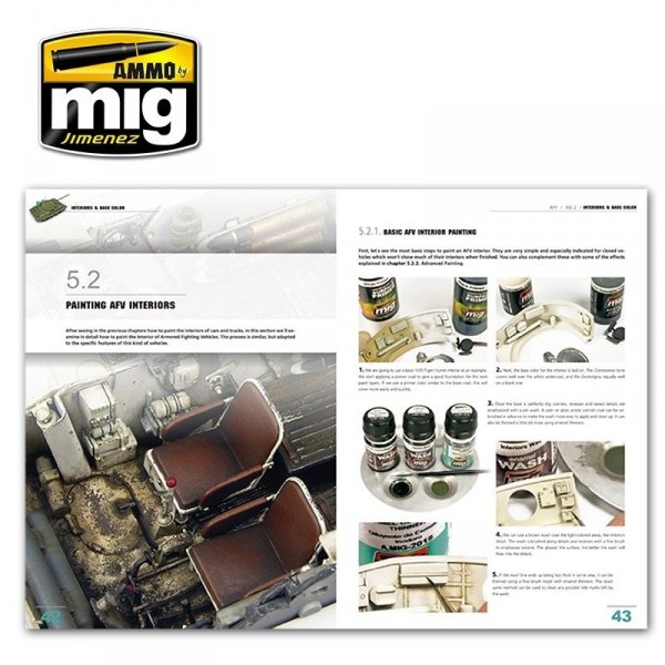 AMMO of Mig Jimenez 6151 ENCYCLOPEDIA OF ARMOUR MODELLING TECHNIQUES VOL. 2 – INTERIORS &amp; BASE COLOR (English)