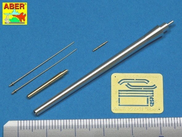 Aber 72L-51 Zestaw 2 Luf do niemieckiego ciężkiego czołgu MAUS / Set of 2 barrels for German Heavy Tank MAUS 1/72