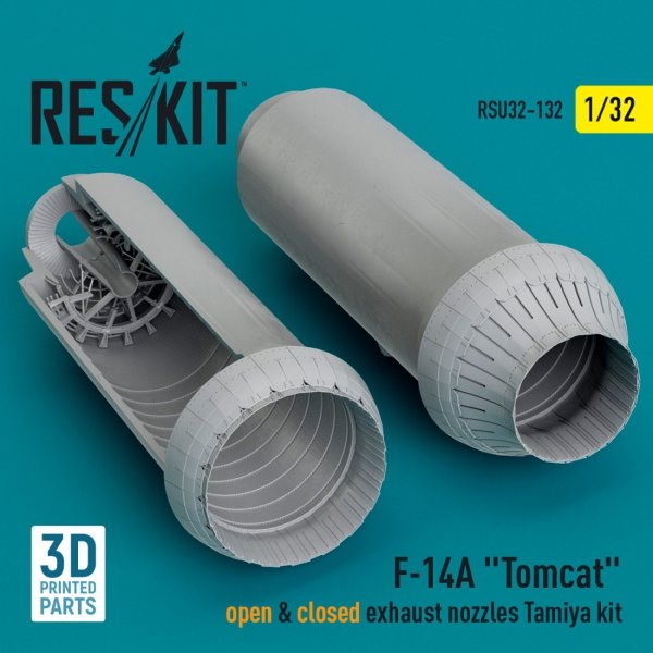 RESKIT RSU32-0132 F-14A &quot;Tomcat&quot; open &amp; closed exhaust nozzles Tamiya kit (3D Printed) 1/32