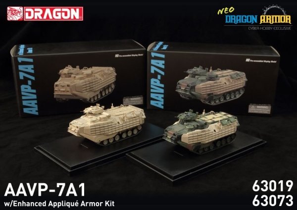 Dragon Armor 63019 AAVP-7A1 w/Enhanced Applique Armor Kit  1/72