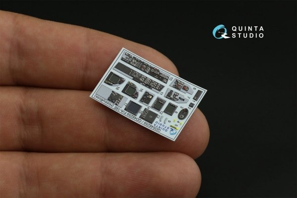 Quinta Studio QDS-48259 F/A-18E 3D-Printed &amp; coloured Interior on decal paper (HobbyBoss) (small version) 1/48