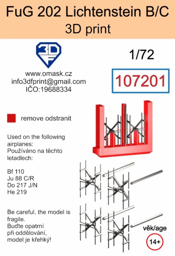 Omask 107201 FuG 202 Lichtenstein B/C (3D print) 1/72